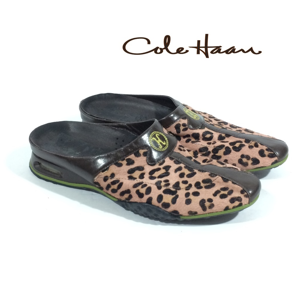 Cole Haan Nike Air Pony Hair Leopard Print Mule